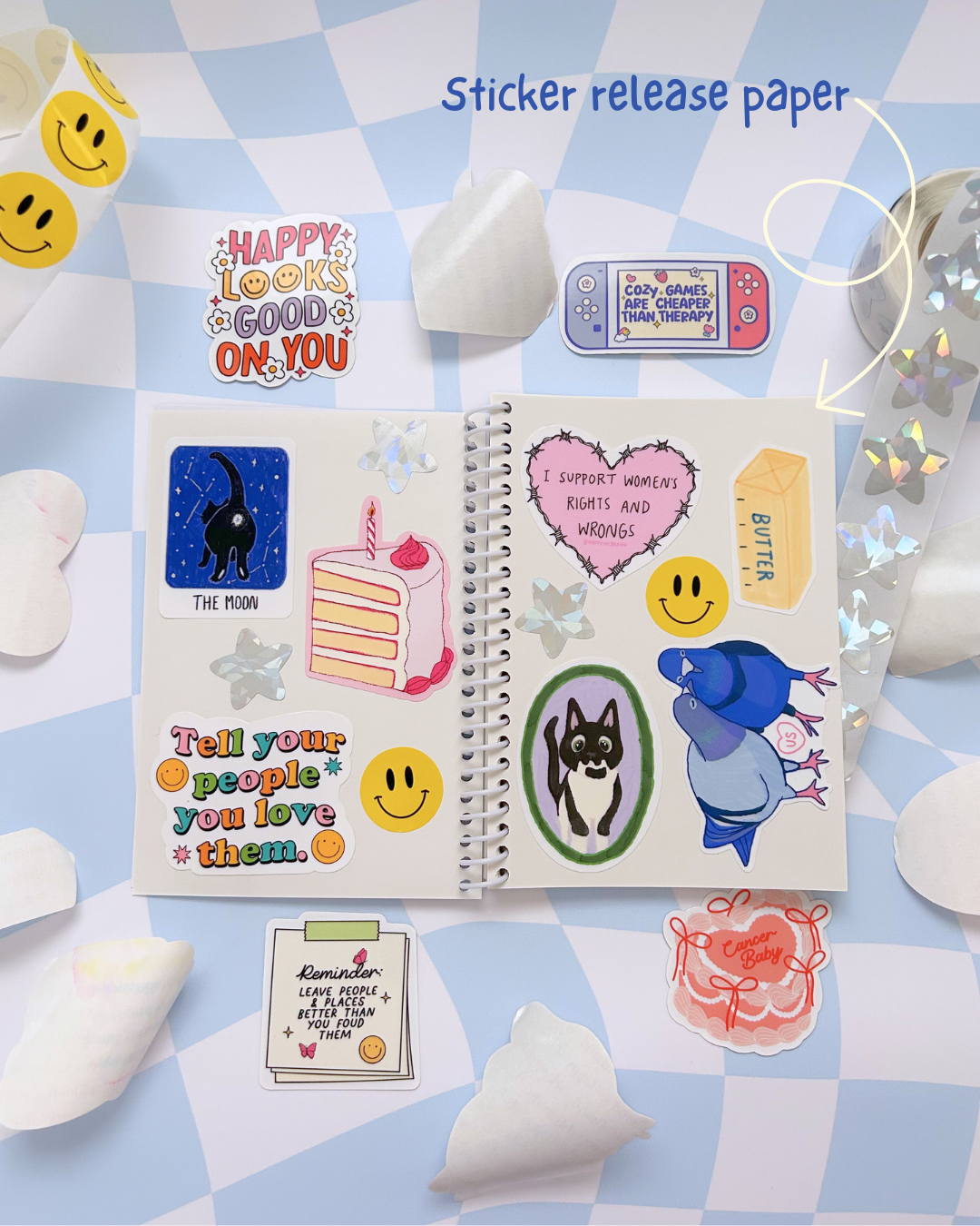 Composition Notebook Themed - Sticker Book / Sticker Binder