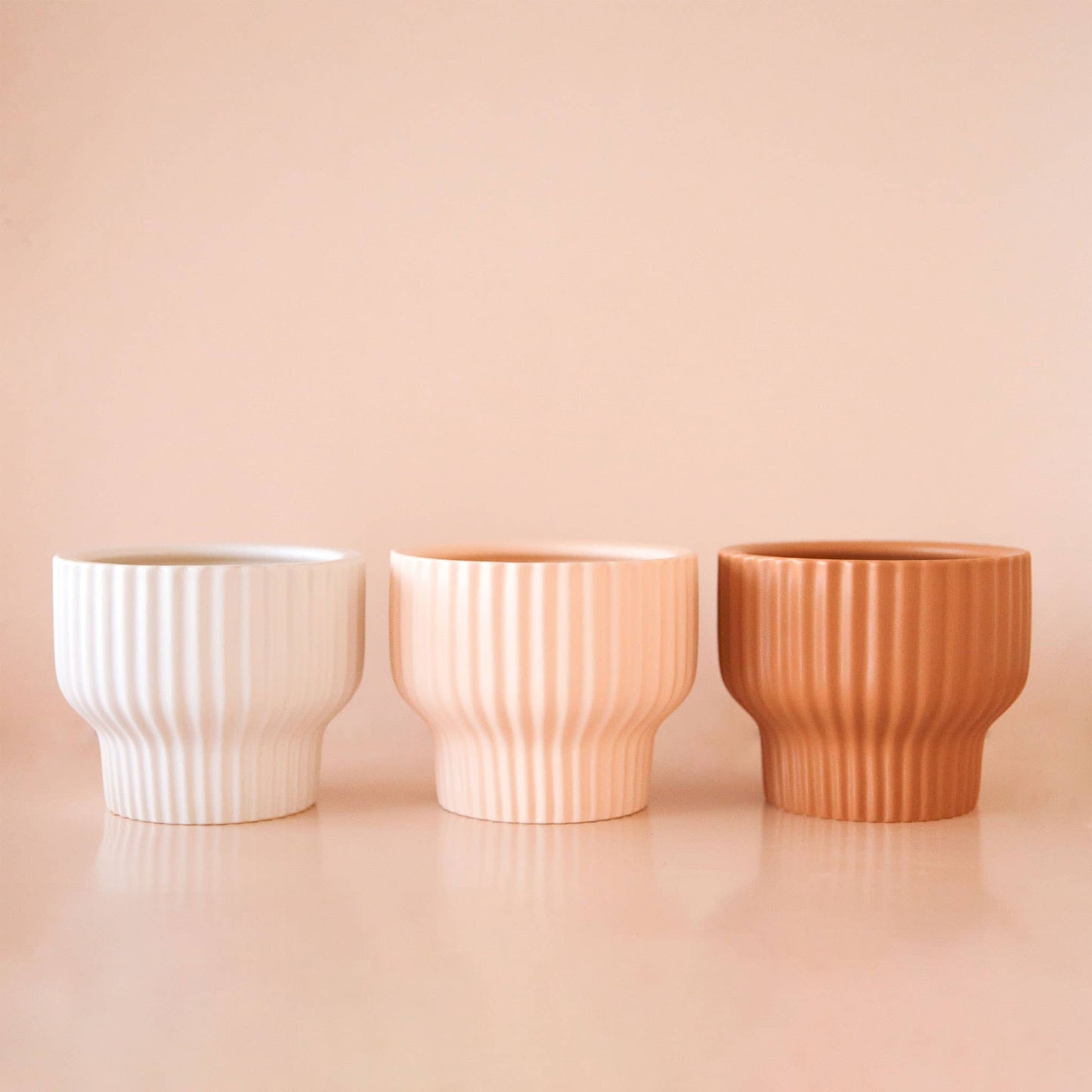 Presley Pedestal Planter | White: 8 inch