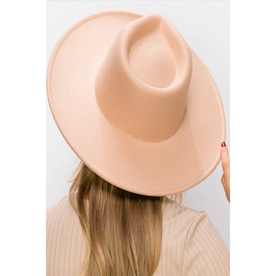 Vegan felt dried floral hat