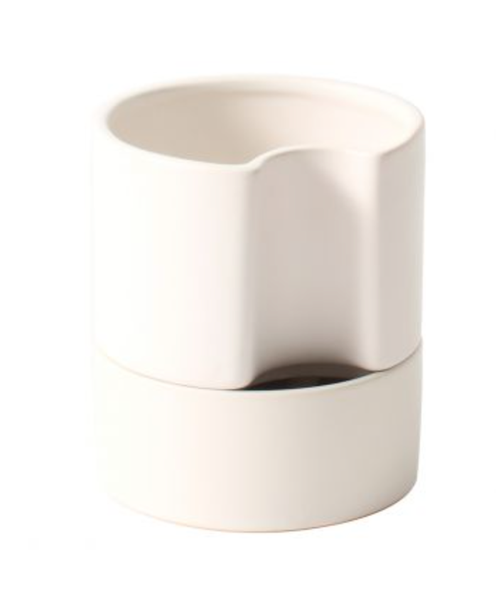 Self Watering White Pot