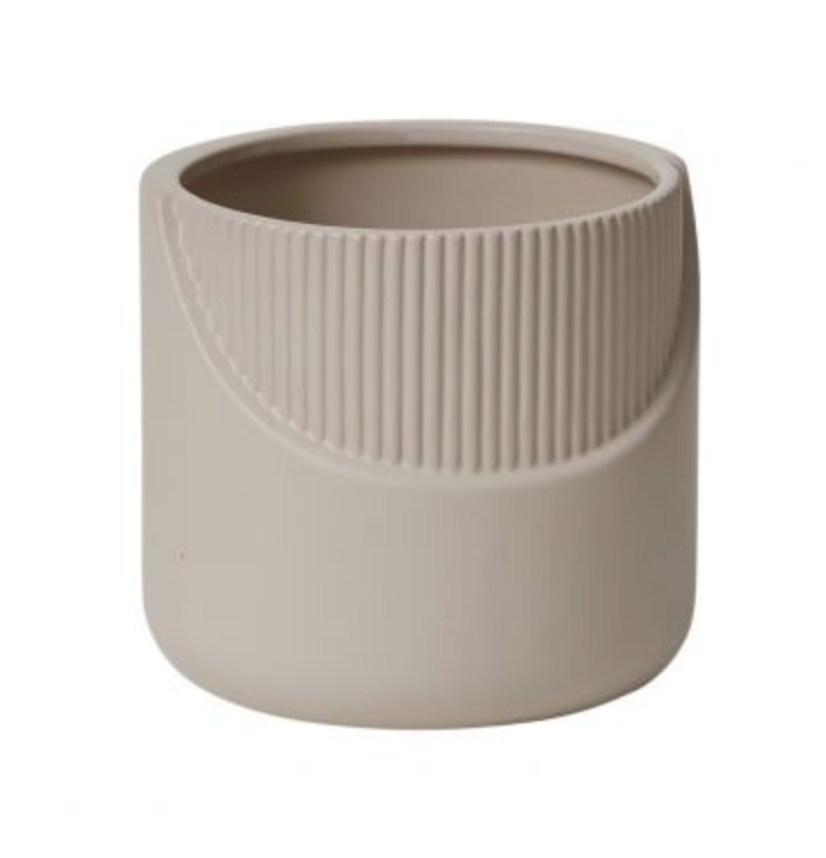 White Lined Pot