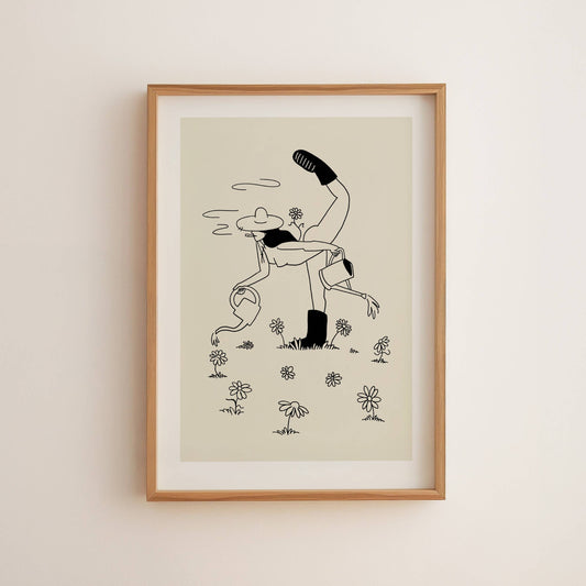 Gardening Minimal Retro Wall Art Print Vintage Home Decor