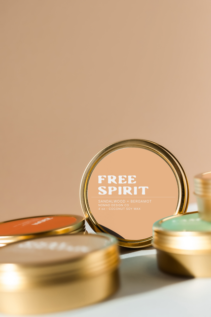 Free Spirit Travel Tin Candle