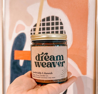 Dream Weaver - Boho candle - lavender coconut wax candle 