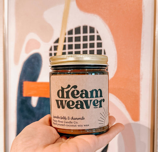 Dream Weaver - Boho candle - lavender coconut wax candle 