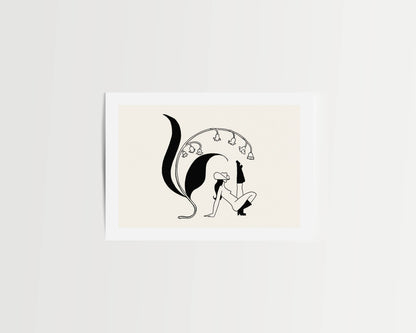 Lily of the Valley Cowgirl & Botanical Western Giclée Print