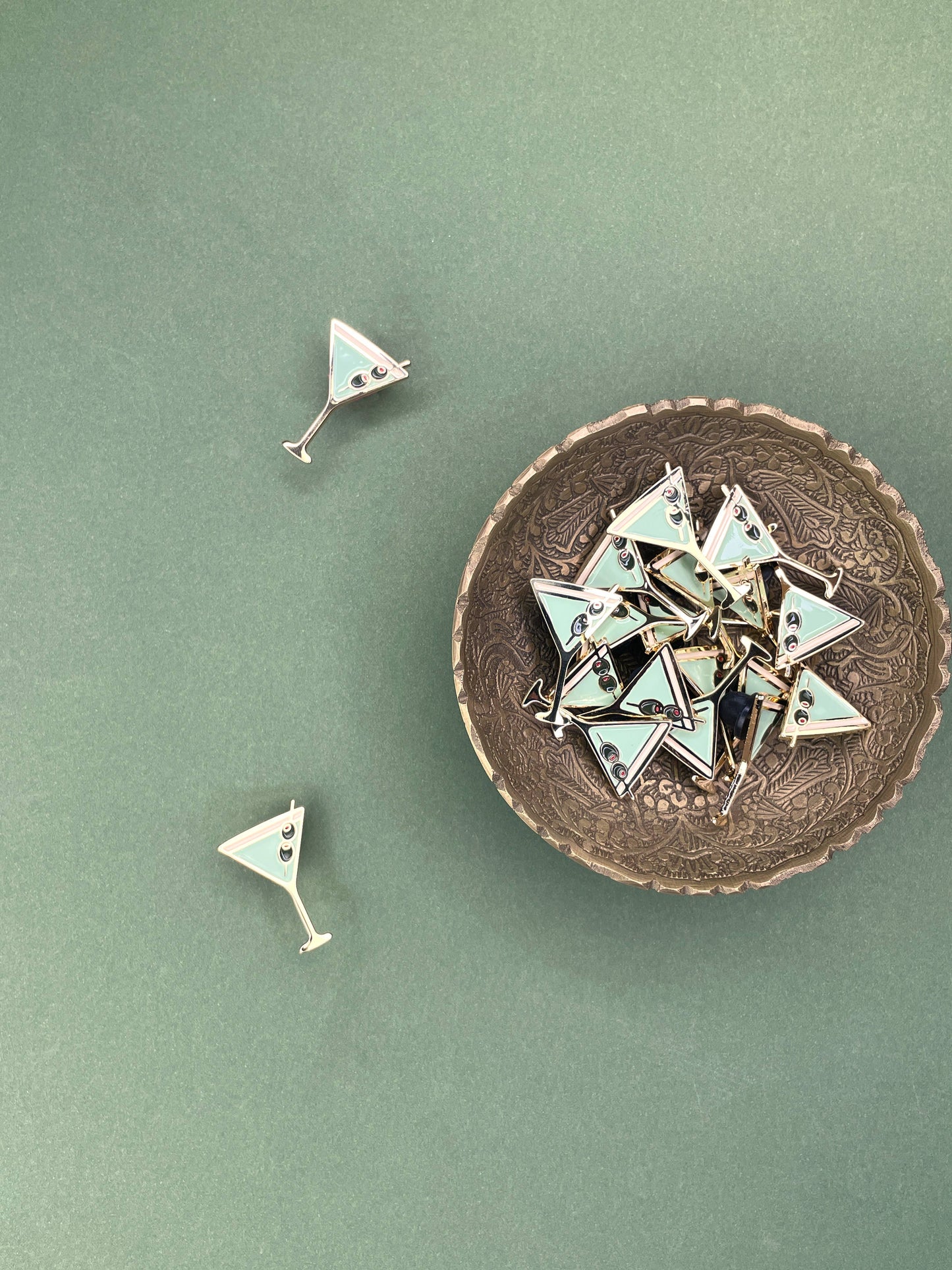 Martini Glass Enamel Pin