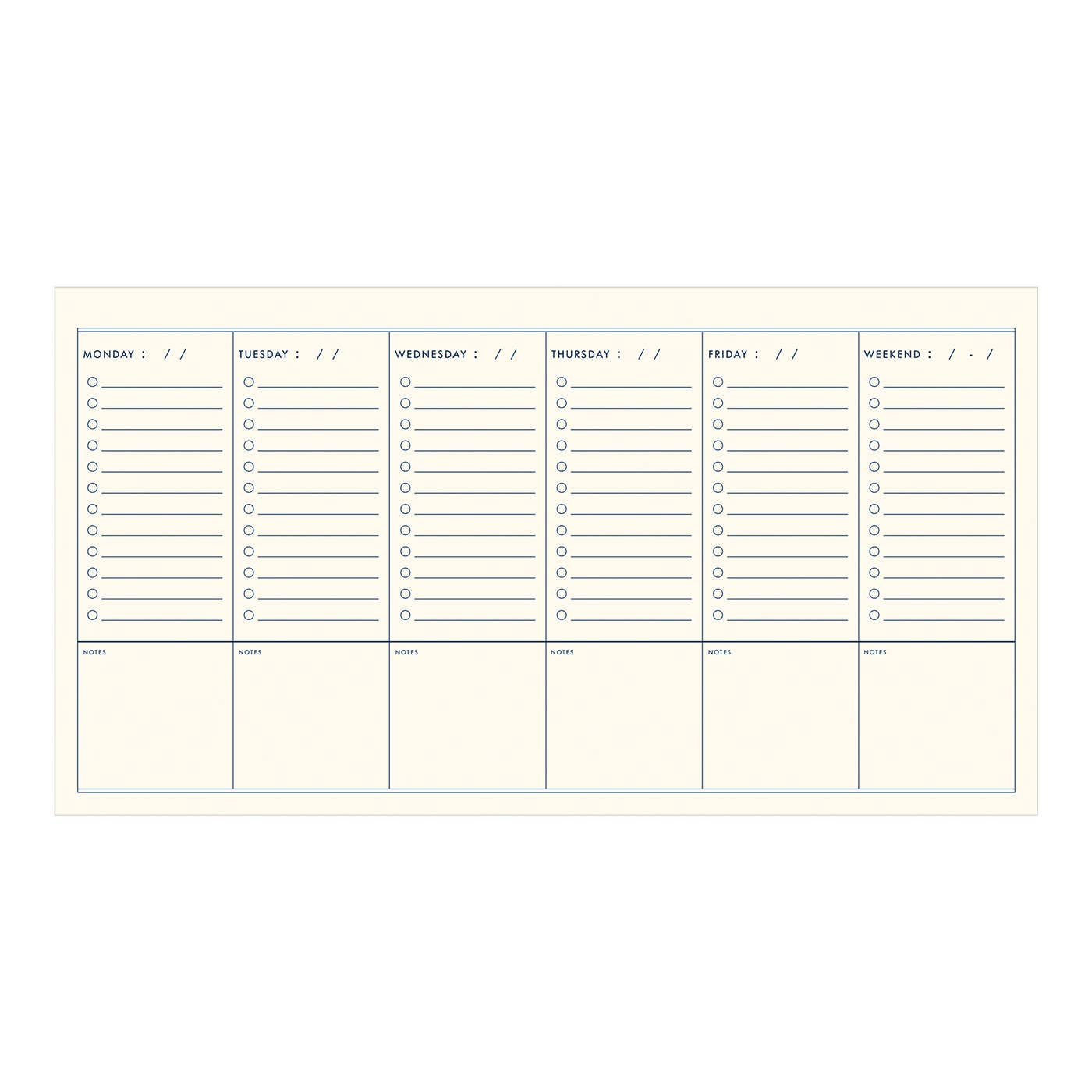Weekly To Do Checklist Undated Weekly Planner