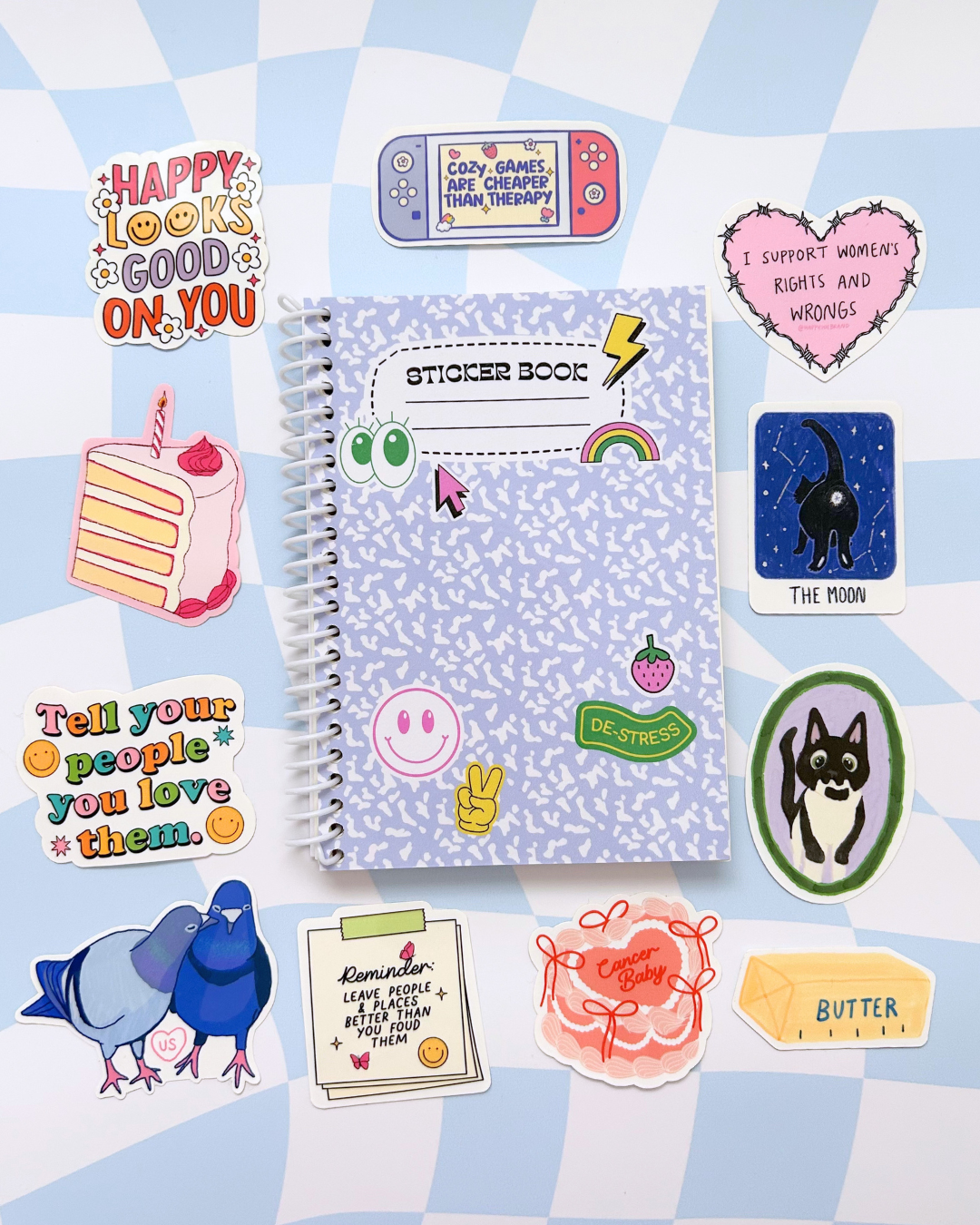 Composition Notebook Themed - Sticker Book / Sticker Binder