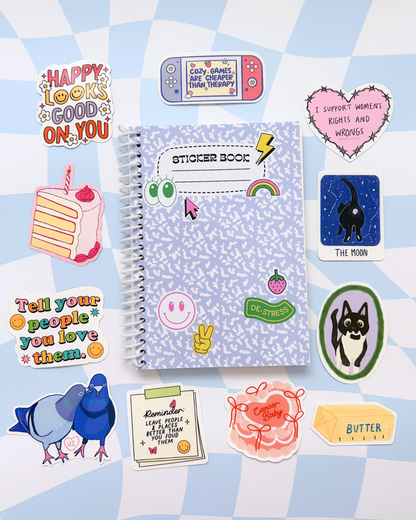 Composition Notebook Themed - Sticker Book / Sticker Binder