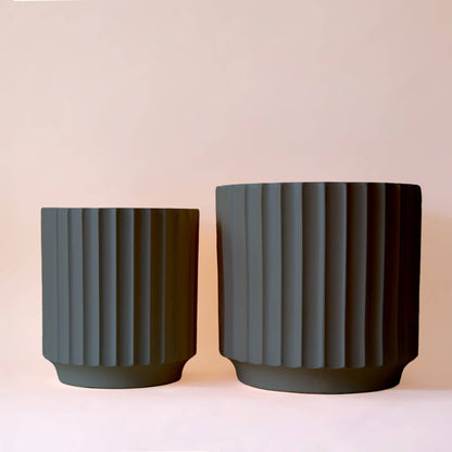 Monroe Pot Set of 2 | Black - 10 & 12 inch