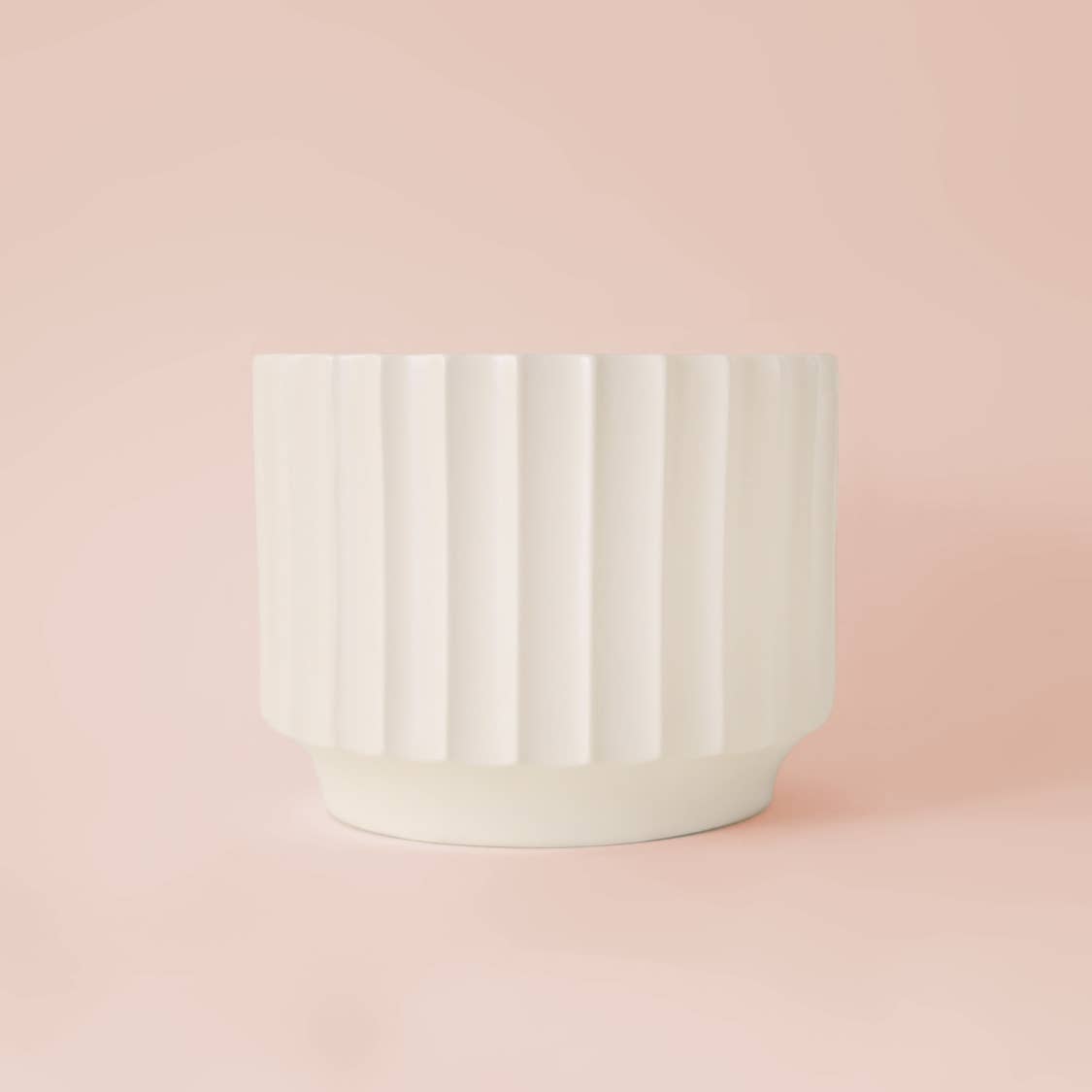 Monroe Planter | Vintage White - 8 inch