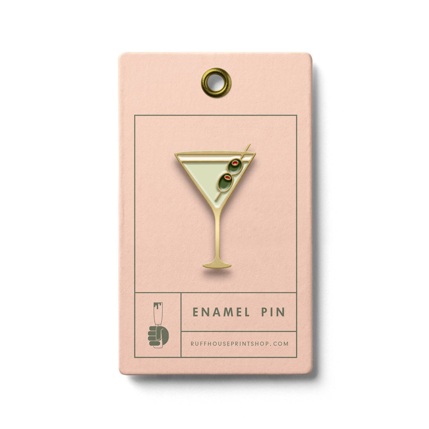 Martini Glass Enamel Pin