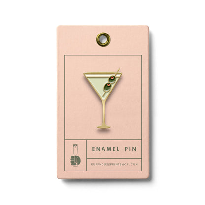 Martini Glass Enamel Pin