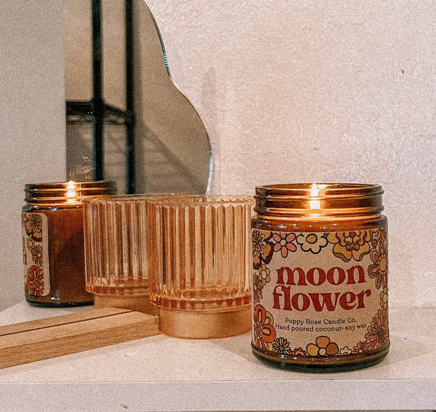 Moon flower Candle