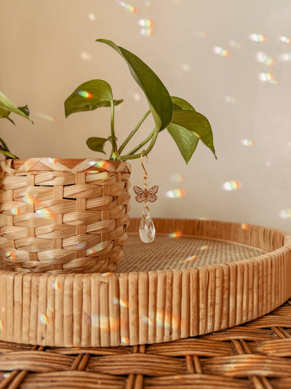 Plant Charm | Suncatcher + Butterfly | Houseplant Accessory