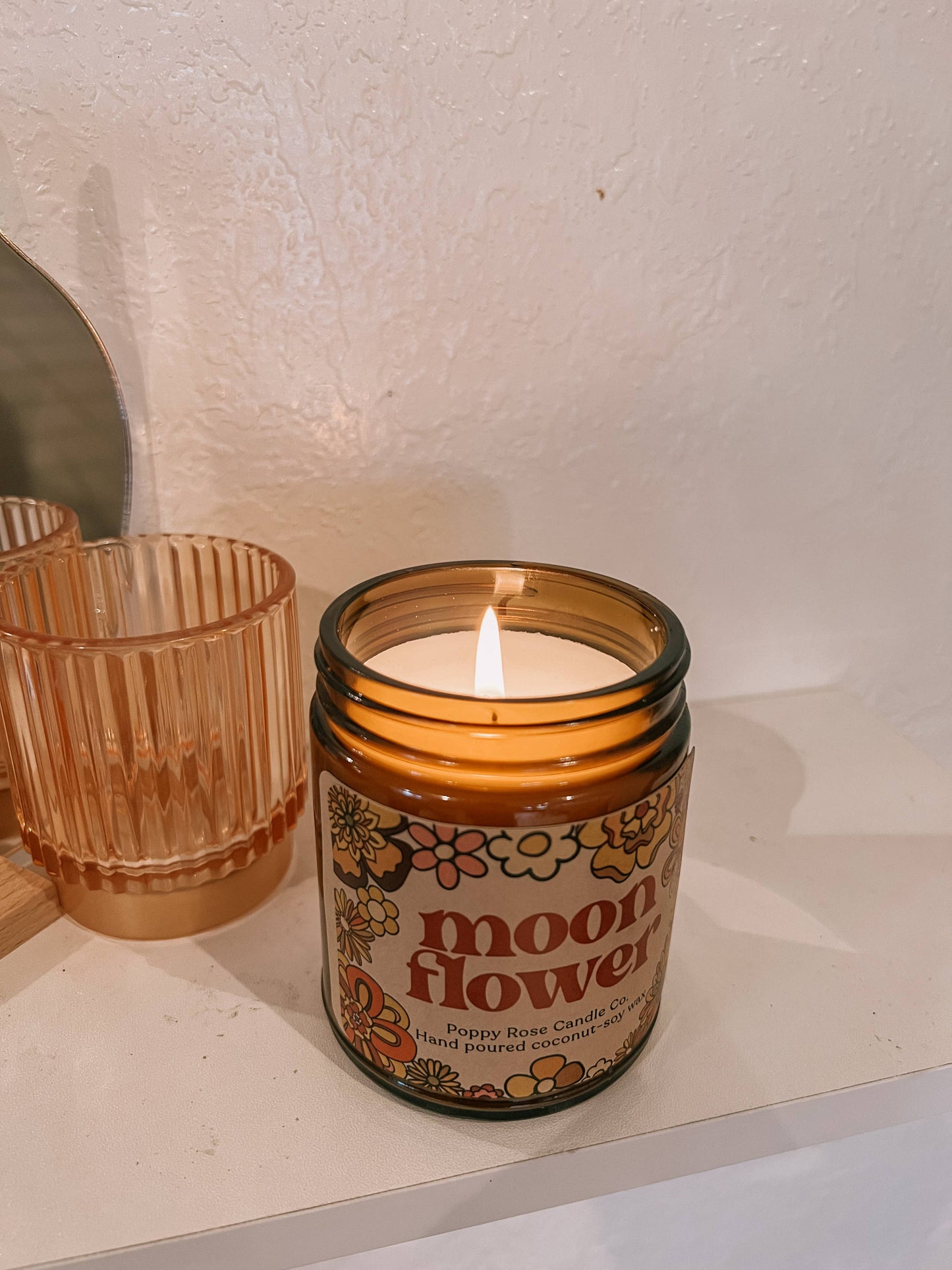 Moon flower Candle