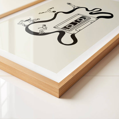 Girls Skate Session, Retro Music Art Print