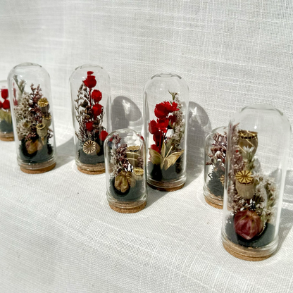 Dark Academia Mix Mini Dried Floral Terrarium Curio Jar