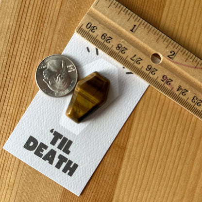 "Til Death" Coffin Mini Crystal Greeting Card- Crystals & Stones