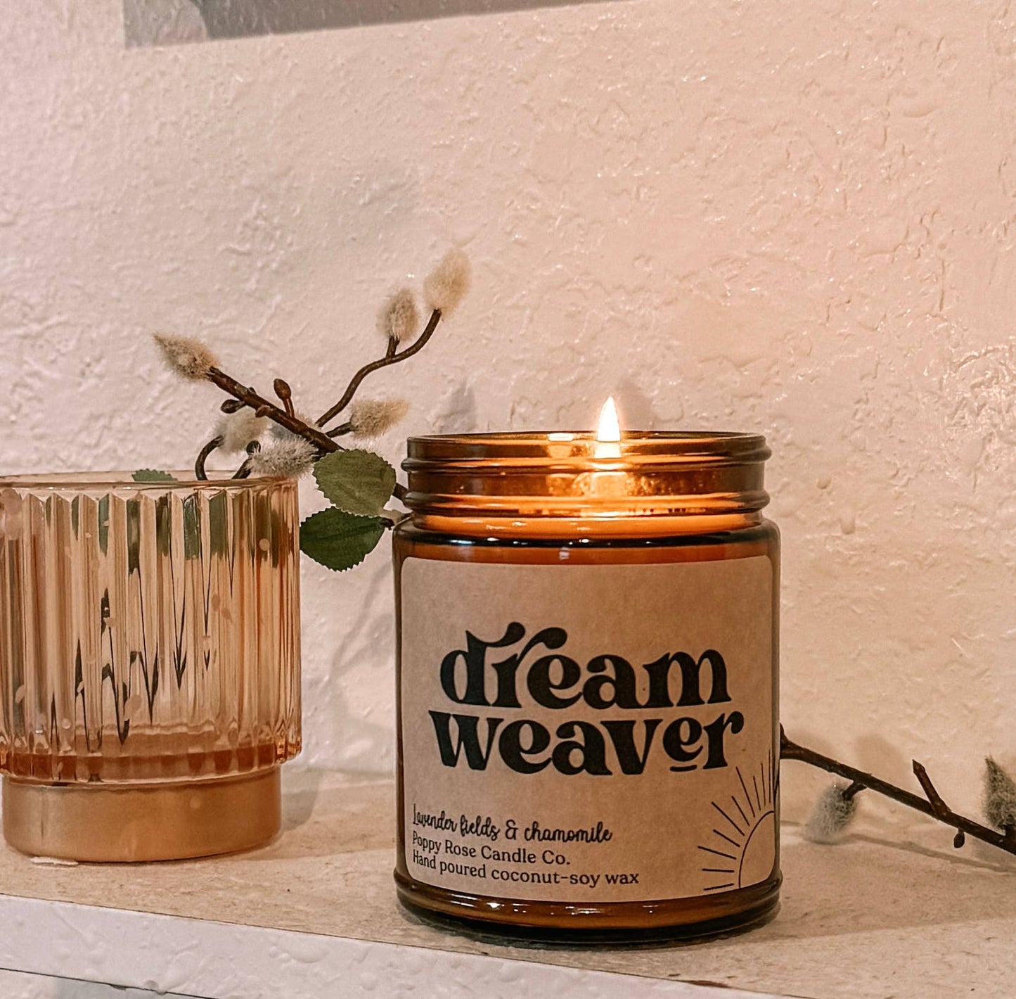 Dream Weaver - Boho candle - lavender coconut wax candle 
