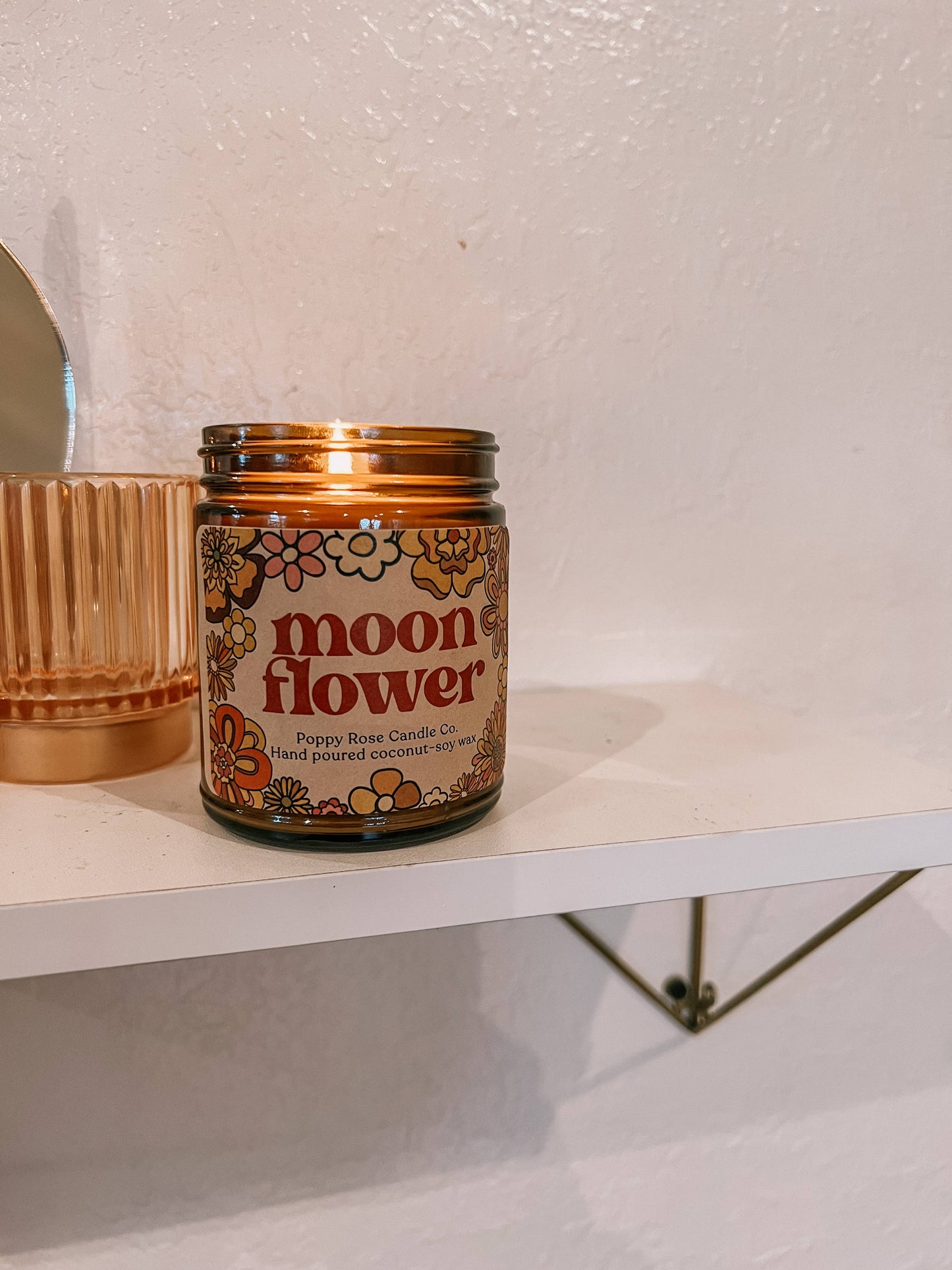 Moon flower Candle